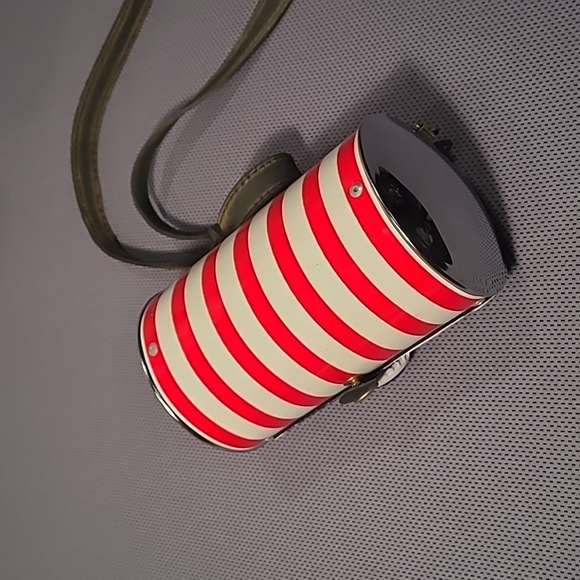 Little Earth Patriotic Red White Blue Barrel Crossbody Purse - Picture 7 of 11